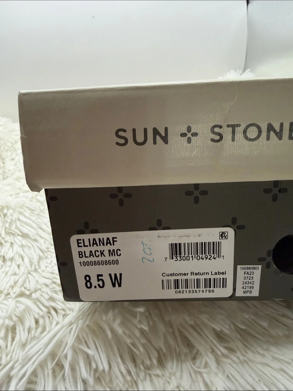 Sun + Stone Black Suede-Look Ballet Flats